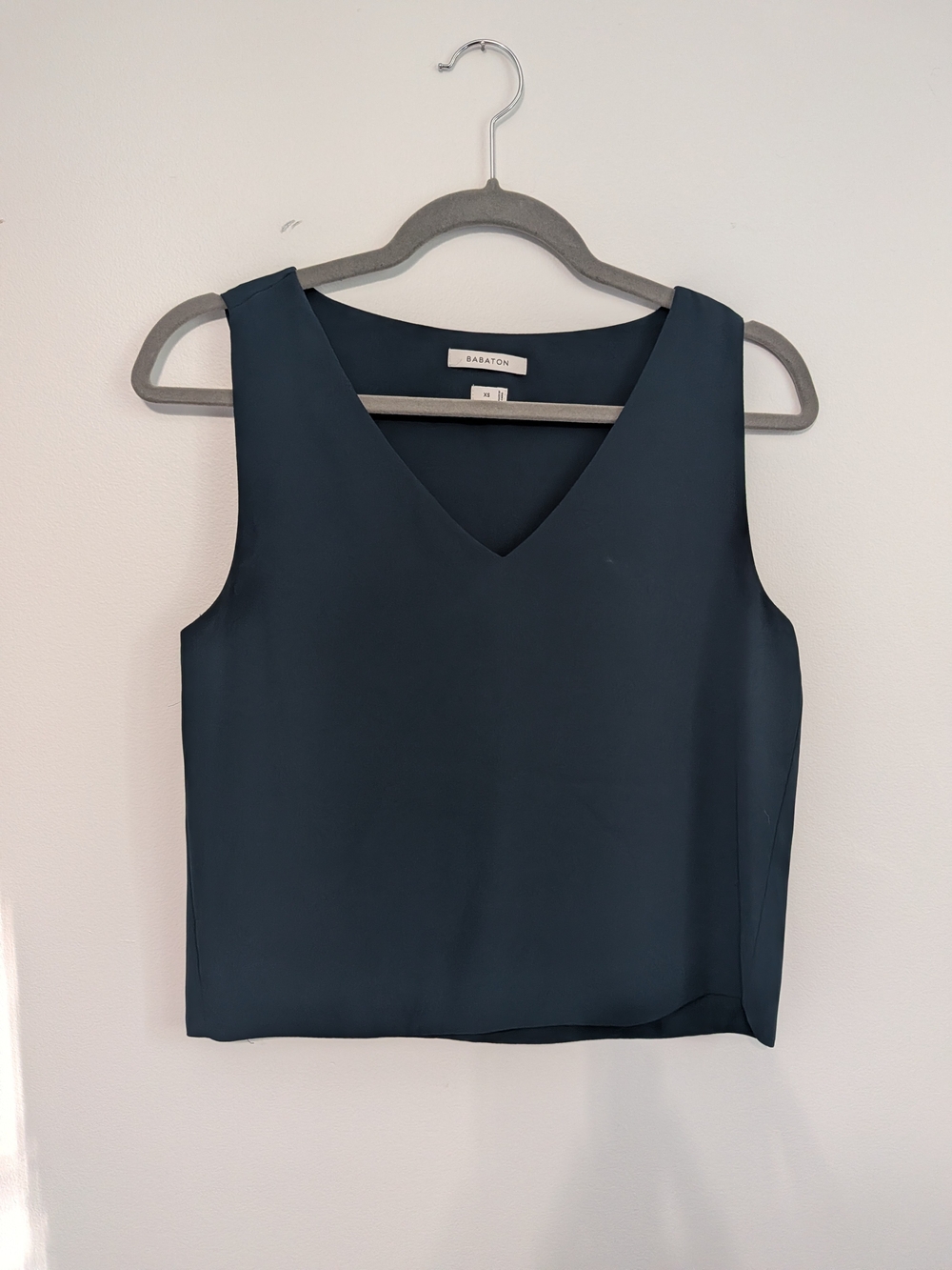 Babaton Teal V-Neck Sleeveless Camisole